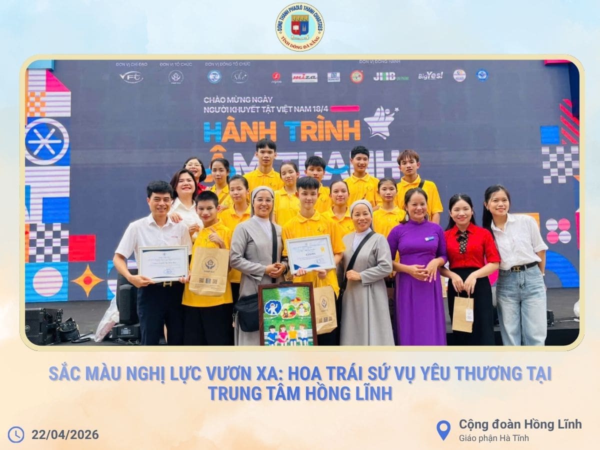 Sắc màu nghị lực vươn xa: Hoa trái sứ vụ yêu thương tại Trung tâm Hồng Lĩnh