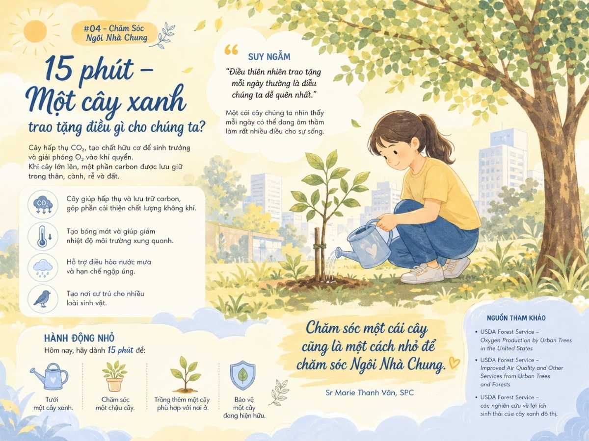 #05 – Chăm Sóc Ngôi Nhà Chung: 15 phút – Một cây xanh trao tặng điều gì cho chúng ta?