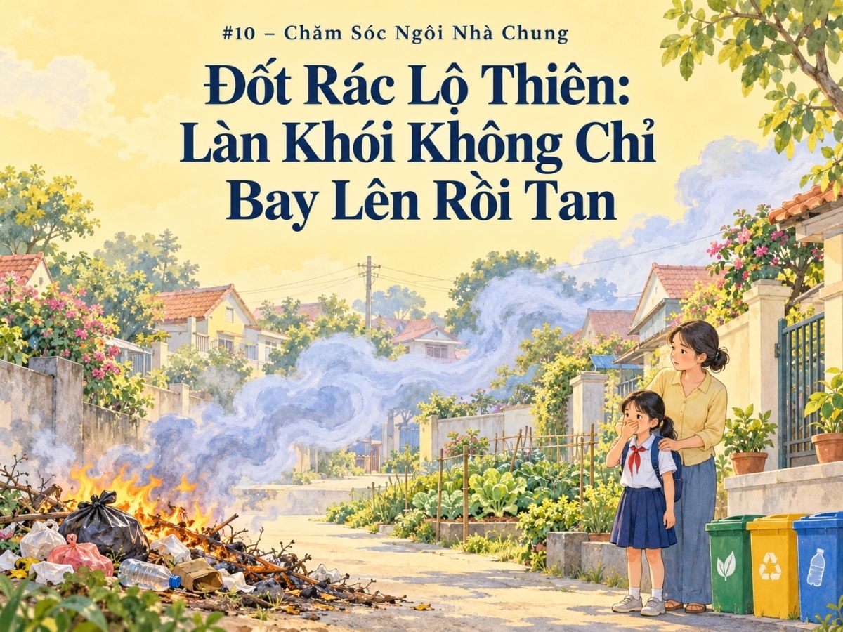 #10 – Chăm Sóc Ngôi Nhà Chung - Đốt Rác Lộ Thiên: Làn Khói Không Chỉ Bay Lên Rồi Tan
