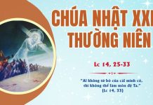 SNLC – CHÚA NHẬT XXIII THƯỜNG NIÊN C – Lc 14, 25-33