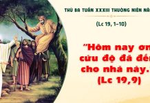 SNLC – THỨ BA TUẦN XXXIII THƯỜNG NIÊN C – Lc 19, 1–10