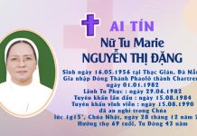 Người Nữ Tu Ngã Xuống Trên Đường Sứ Vụ