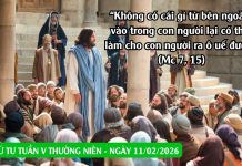 SNLC – THỨ TƯ TUẦN V THƯỜNG NIÊN – Mc 7, 14-23