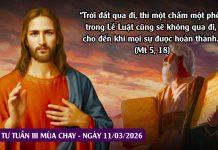 SNLC – THỨ TƯ TUẦN III MÙA CHAY – Mt 5, 17-19
