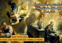 SNLC – LỄ THÁNH GIUSE, BẠN TRĂM NĂM ĐỨC MARIA, LỄ TRỌNG – Mt 1, 16.18-21.24a