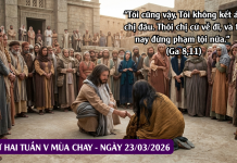 SNLC – THỨ HAI TUẦN V MÙA CHAY – Ga 8, 1-11