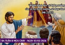 SNLC – THỨ BA TUẦN II MÙA CHAY – Mt 23, 1-12