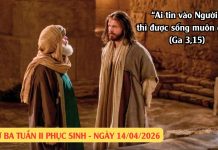 SNLC – THỨ BA TUẦN II PHỤC SINH – Ga 3,7b-15