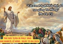 SNLC – THỨ BẢY TUẦN III PHỤC SINH – THÁNH MARCÔ, LỄ KÍNH – Mc 16, 15-20