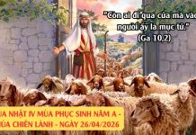 SNLC – CHÚA NHẬT IV MÙA PHỤC SINH NĂM A – CHÚA CHIÊN LÀNH – Ga 10, 1-10