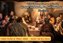 SNLC – THỨ NĂM TUẦN IV PHỤC SINH – Ga 13, 16-20